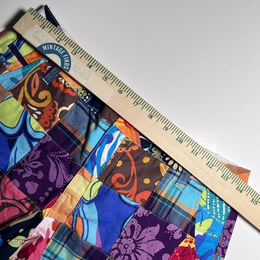 Limited Too Shorts Girls Size 12 1/2 Patch Plaid Floral Short Multi-Color NWT - Picture 9 of 12
